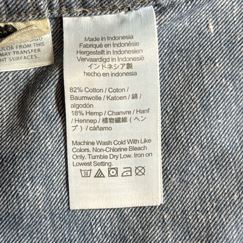 Madewell Denim Snap-Button Western Shirt in Percy Wash size XXS - Picture 9 of 12